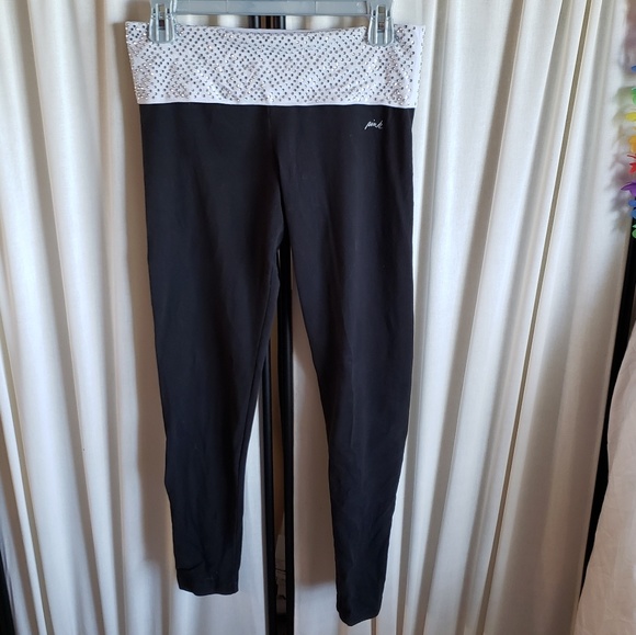 PINK Victoria's Secret Pants - PINK Victoria's secret sz M black yoga leggings